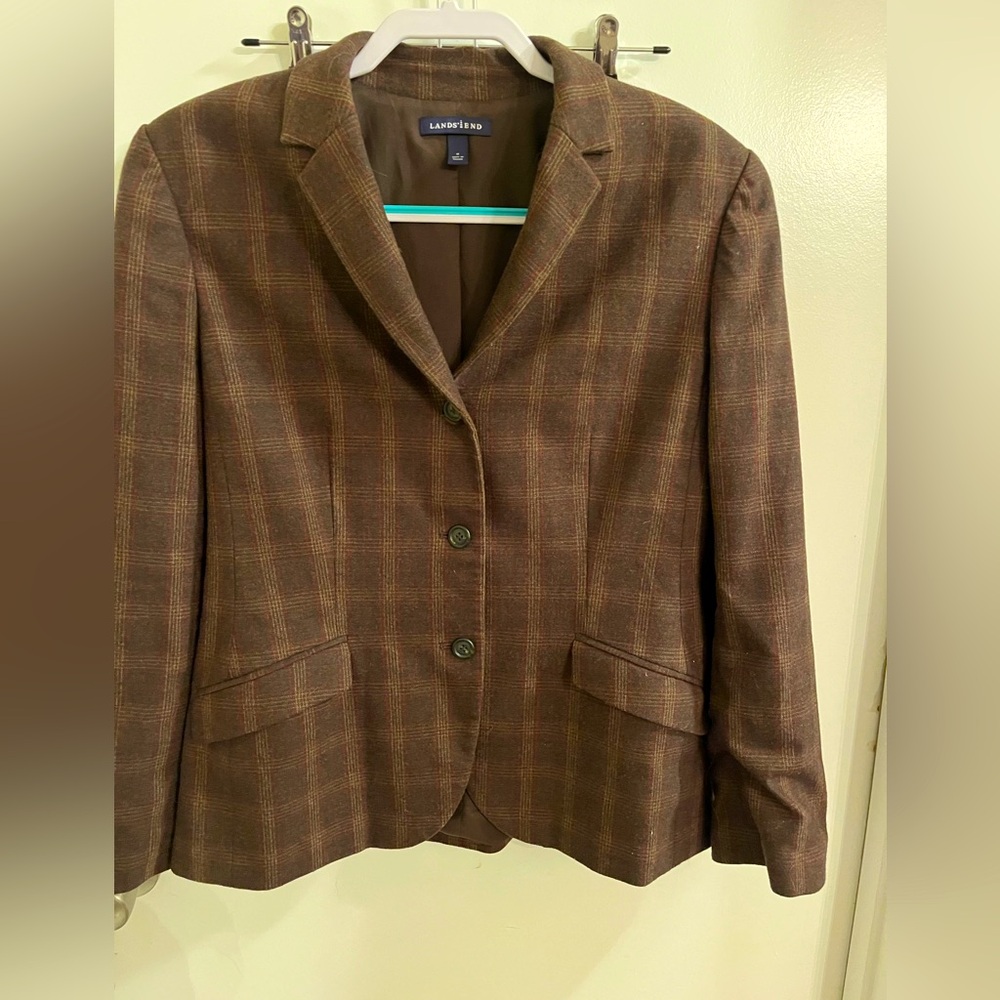 Lands End Wool Cashmere Blazer